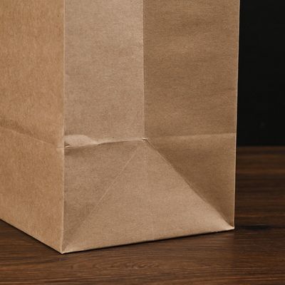 أكياس ورقية بنية قابلة للتحلل للاستخدام مرة واحدة بسماكة 250 جرامًا و 300 جرامًا مع مقابض