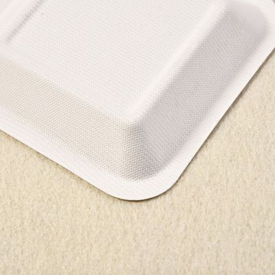7g Mini Sugarcane Biodegradable Bagasse Tableware Paper Pulp Dessert Food Tray For Party