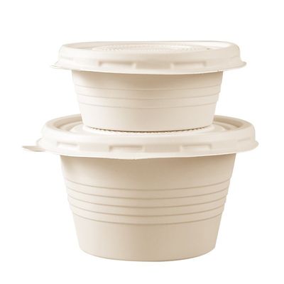 4OZ أدوات طاولة القمح الذرة المستخدمة لمرة واحدة صلصة التوابل كؤوس حصص مع أغطية